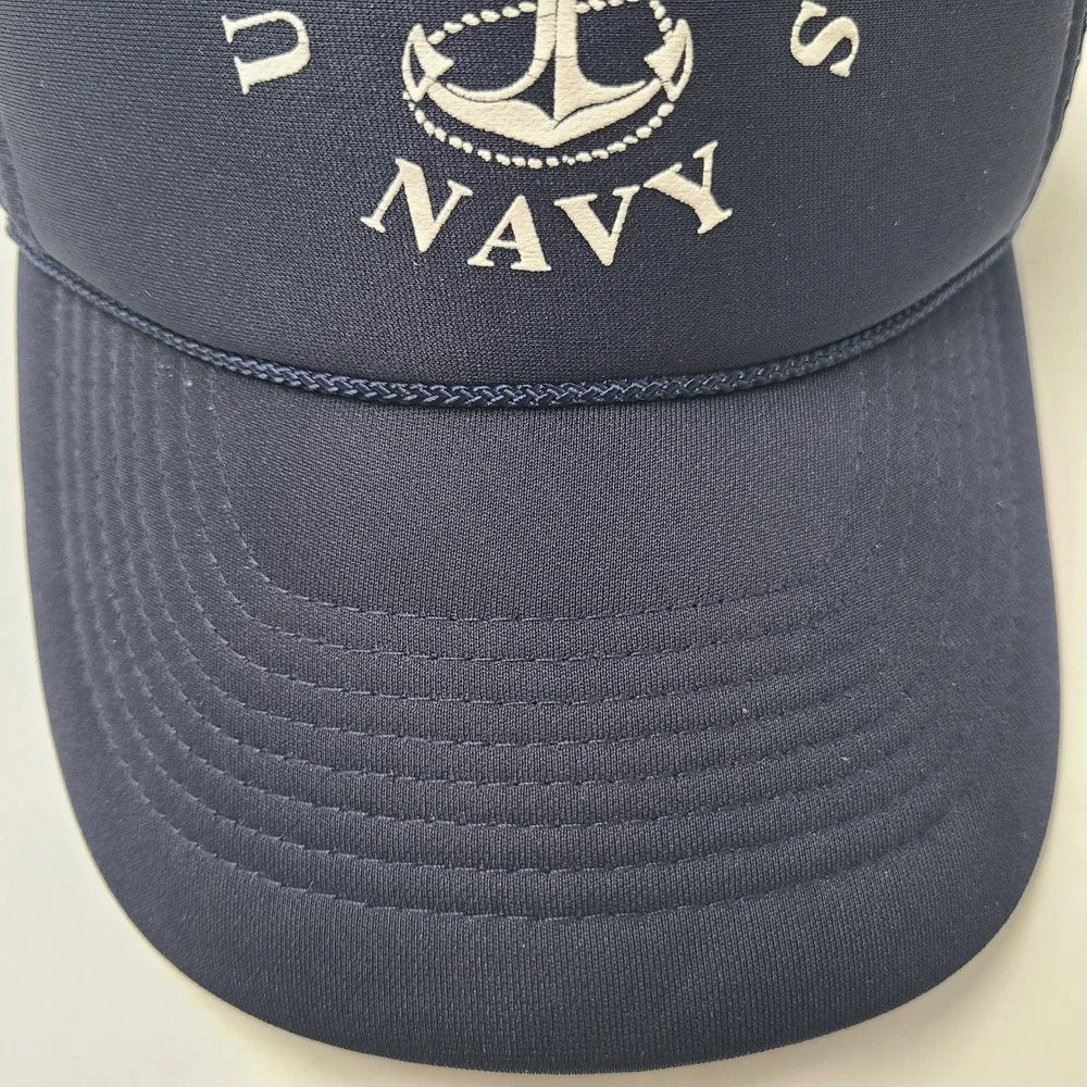 United‎ States Navy Hat Snapback Trucker Mesh Blue USA US USN Anchor Logo Men